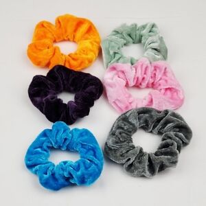 Velvet Scrunchie Hair Ties Bundle Of 6
